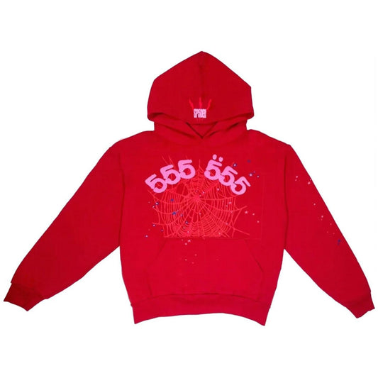 Sp5der Worldwide Red Angel Number 555 Tracksiut Red