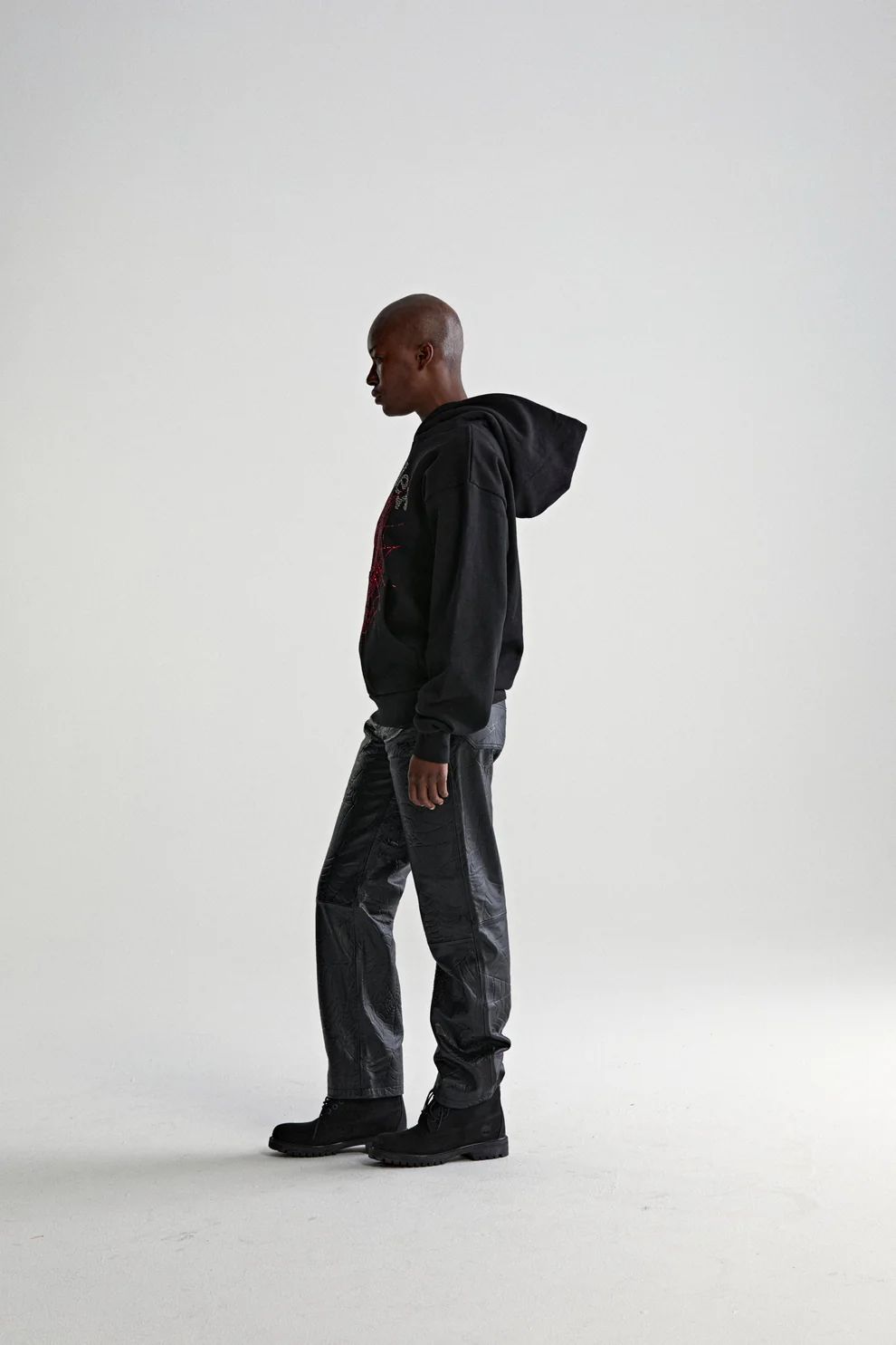 Sp5der Rhinestone OG Web V2 Hoodie Black