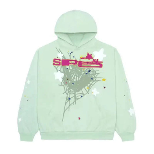 Sp5der SP5 Mint Hoodie