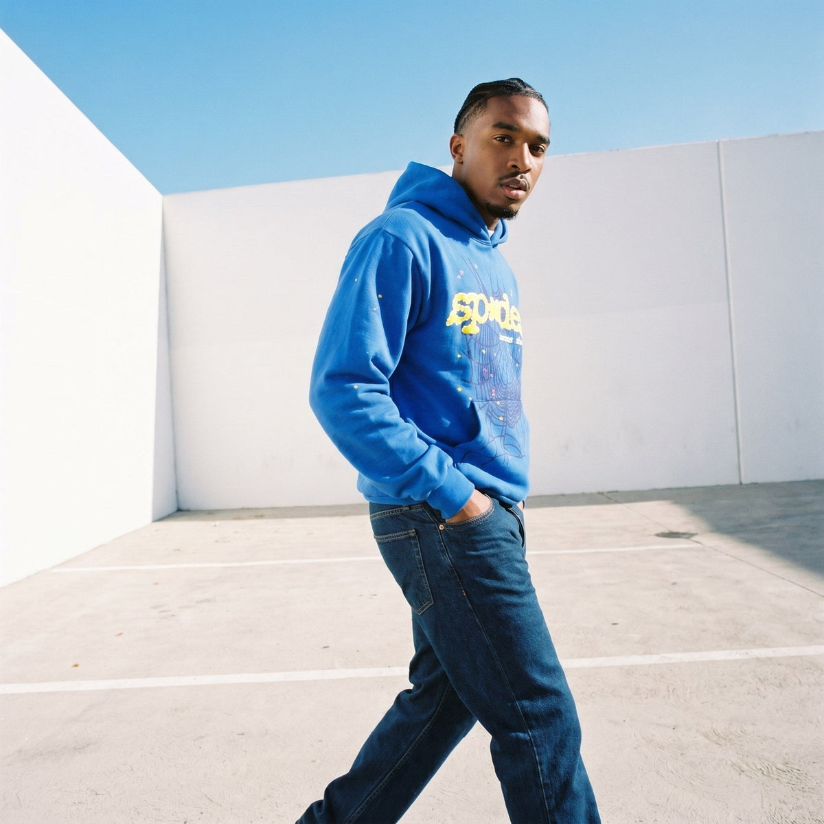 Sp5der TC Hoodie Blue