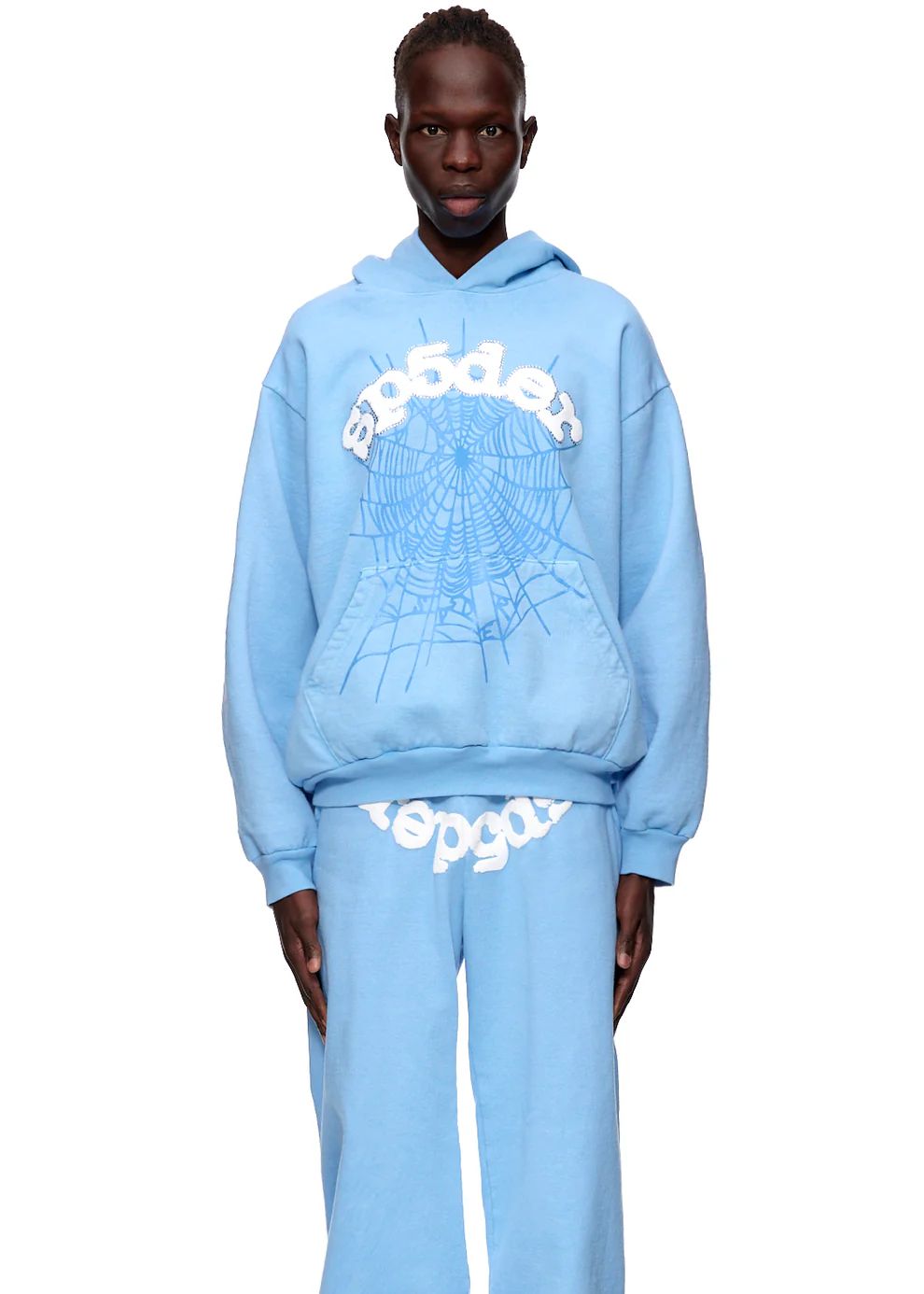 Sp5der Web Hoodie Sky Blue