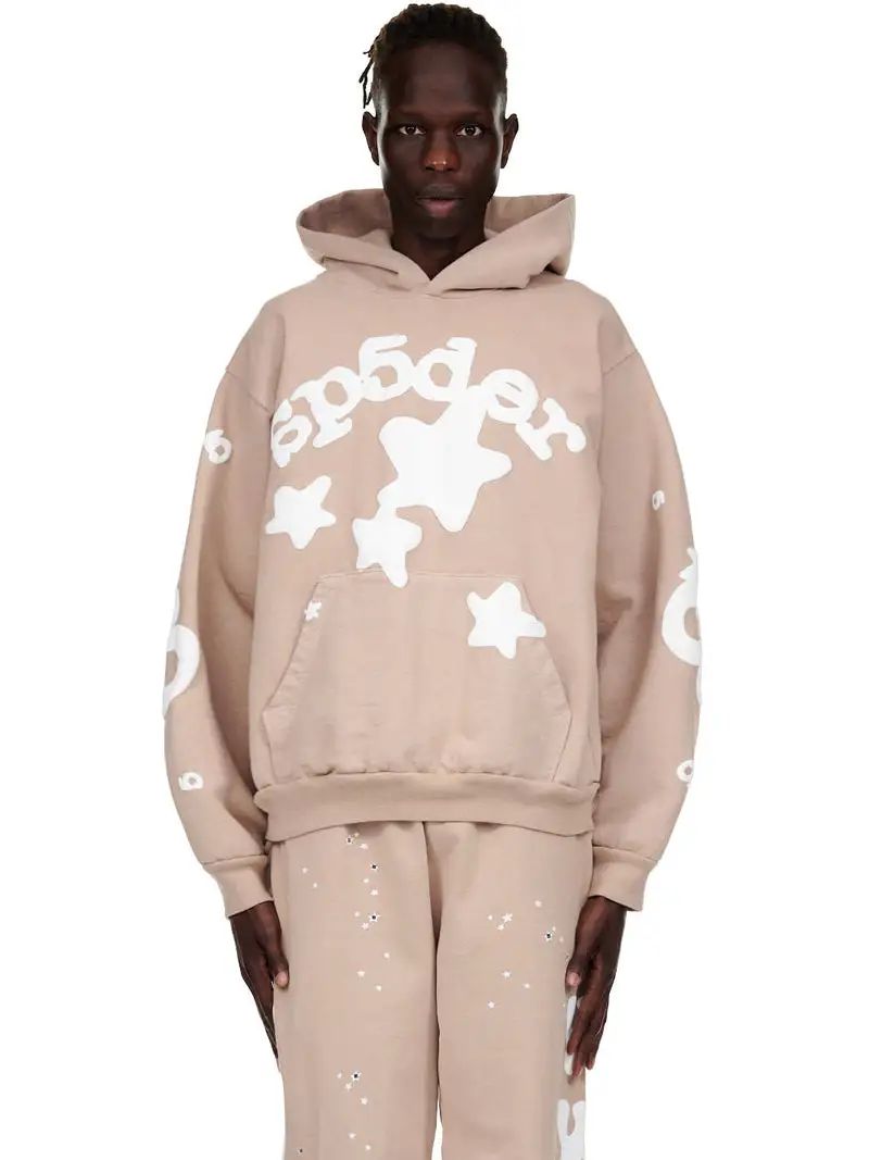 Sp5der Beluga Hoodie Light Brown