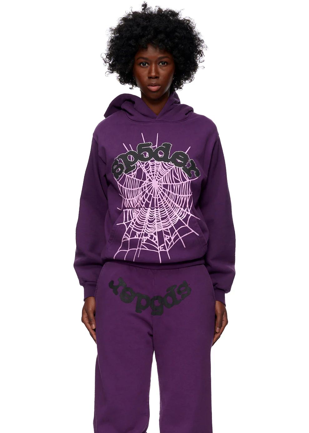 Sp5der Web Hoodie Purple
