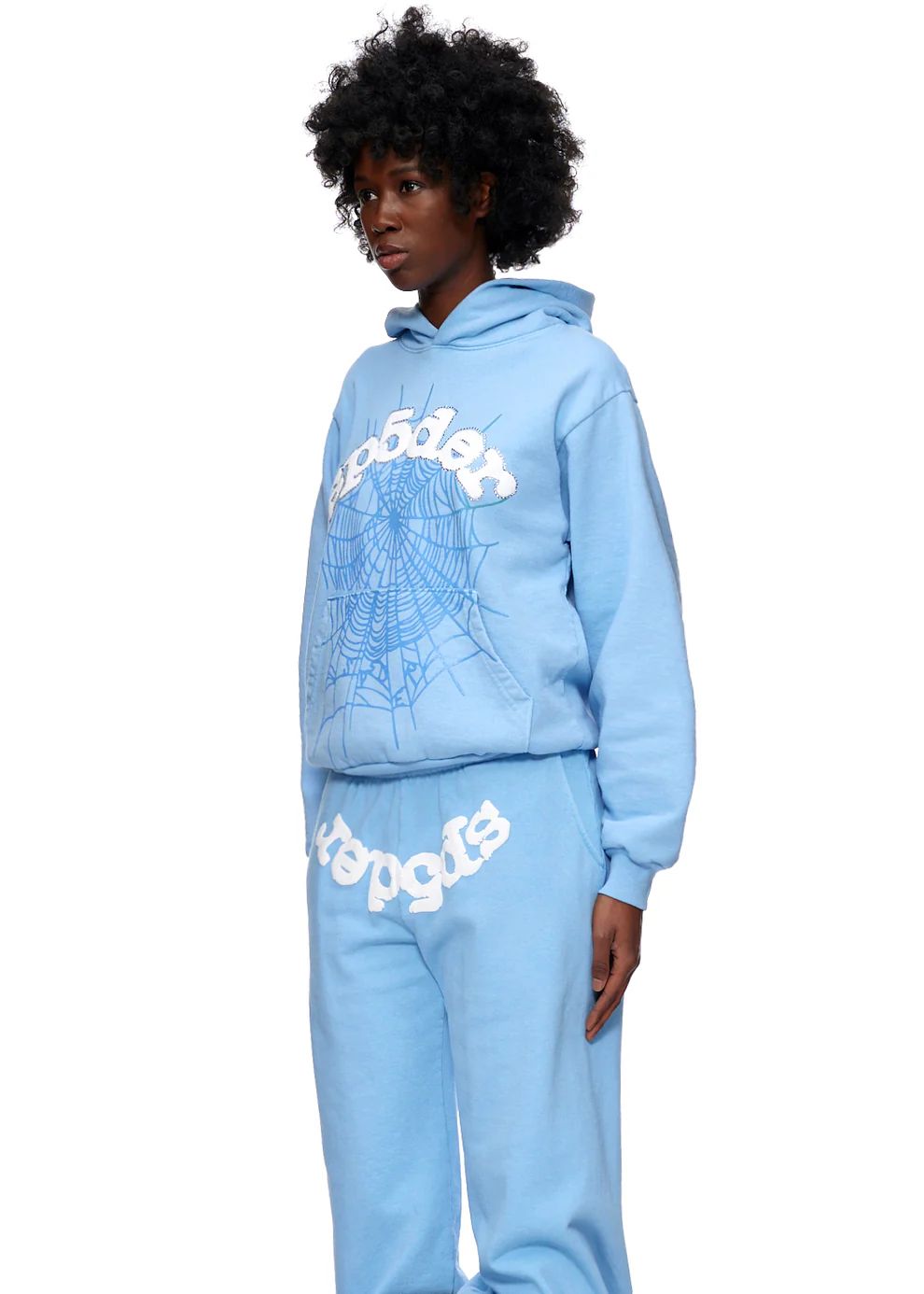 Sp5der Web Hoodie Sky Blue