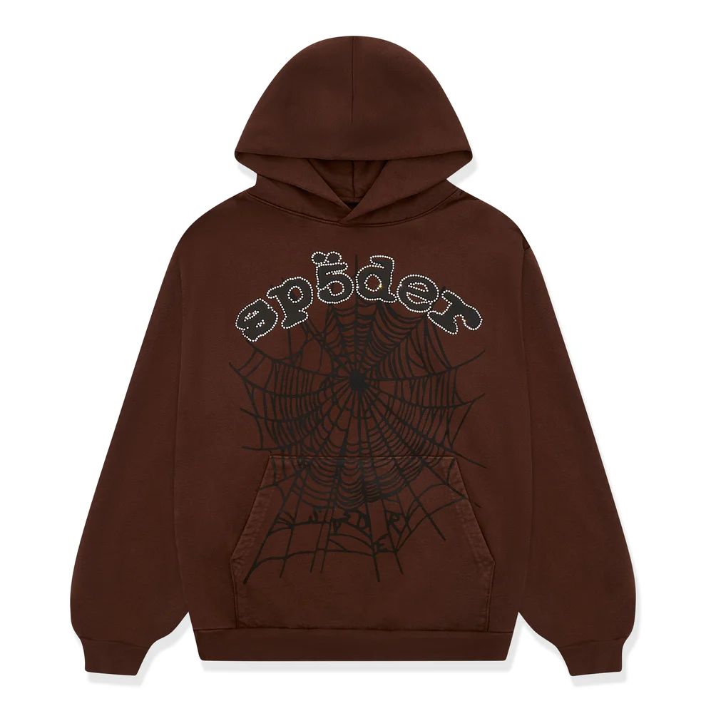 SP5DER OG WEB HOODIE BROWN