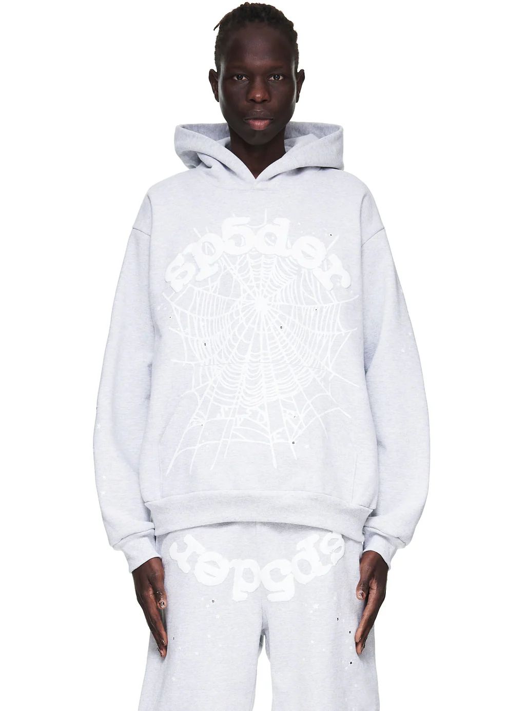 Sp5der OG Web Hoodie Heather Grey