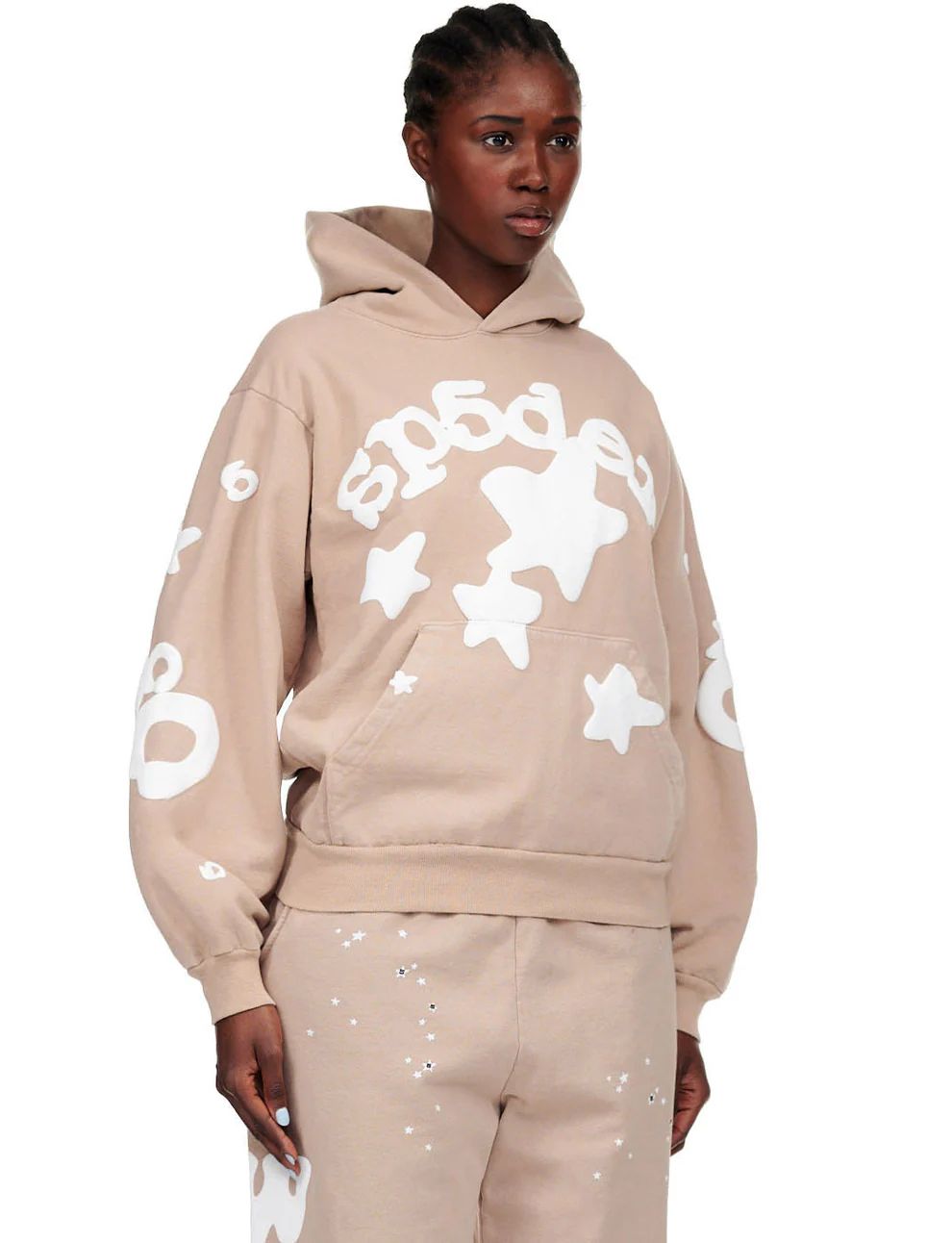 Sp5der Beluga Hoodie Light Brown