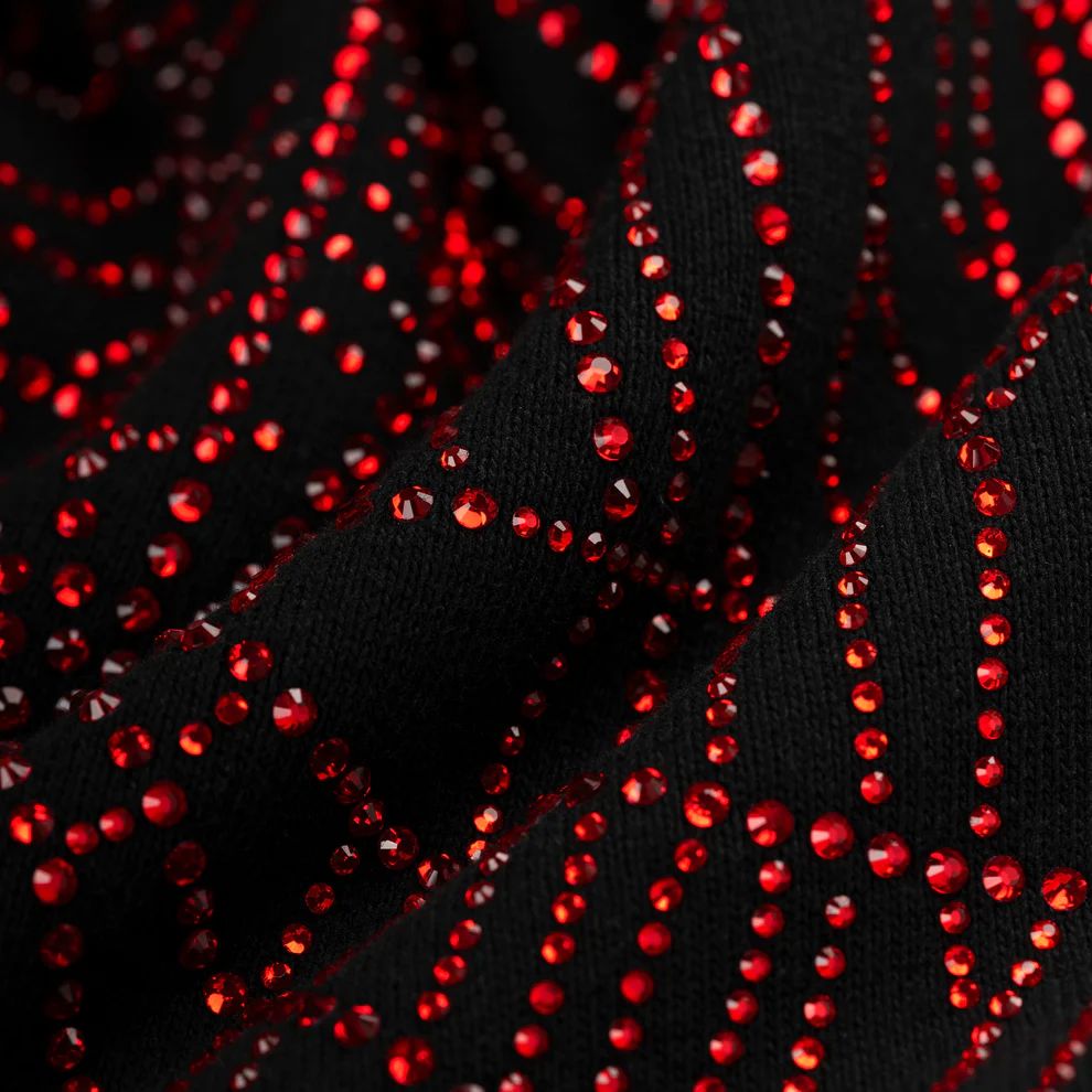 Sp5der Rhinestone OG Web V2 Hoodie Black