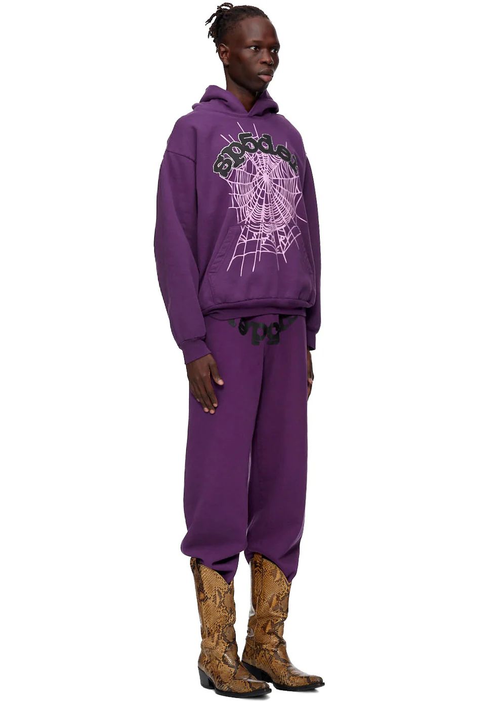 Sp5der Web Hoodie Purple