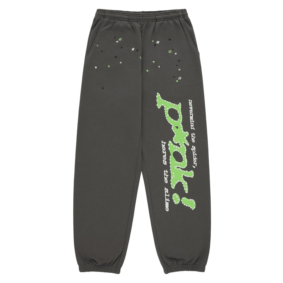 Sp5der Star Logo Sweatpants Charcoal Green