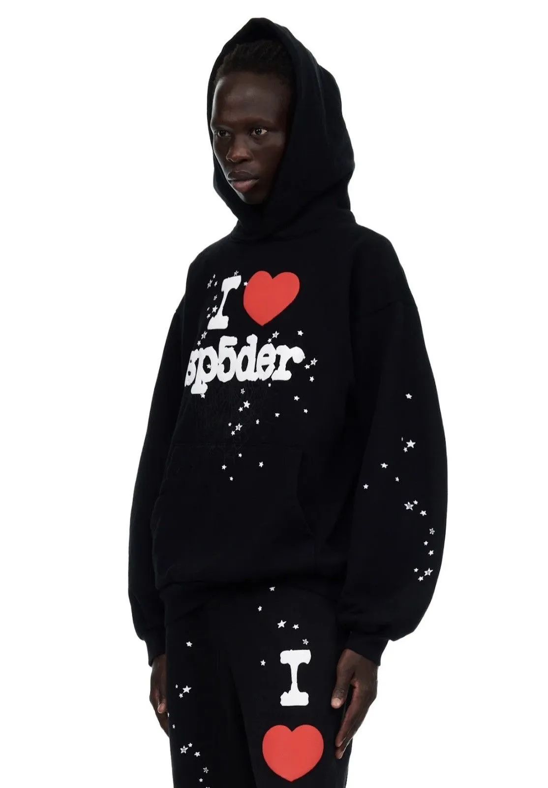 Sp5der I Heart SP5 Souvenir Hoodie Black
