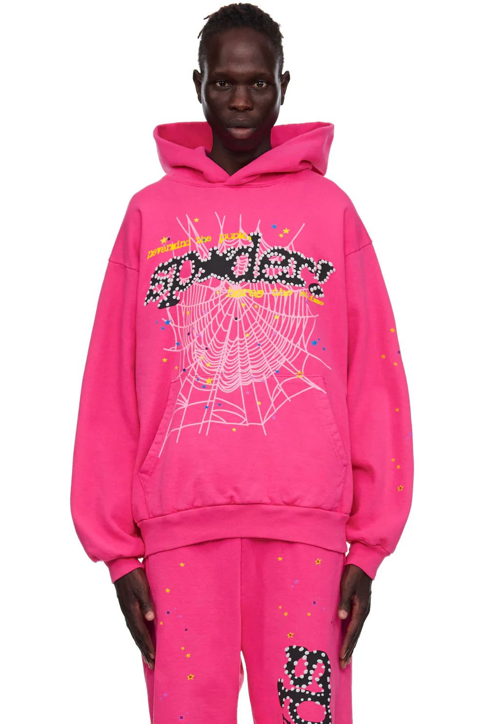 Sp5der P*NK V2 Hoodie Pink