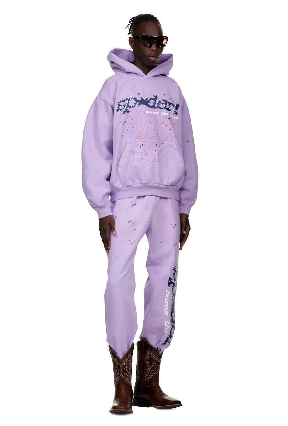 Sp5der Acai Hoodie Purple