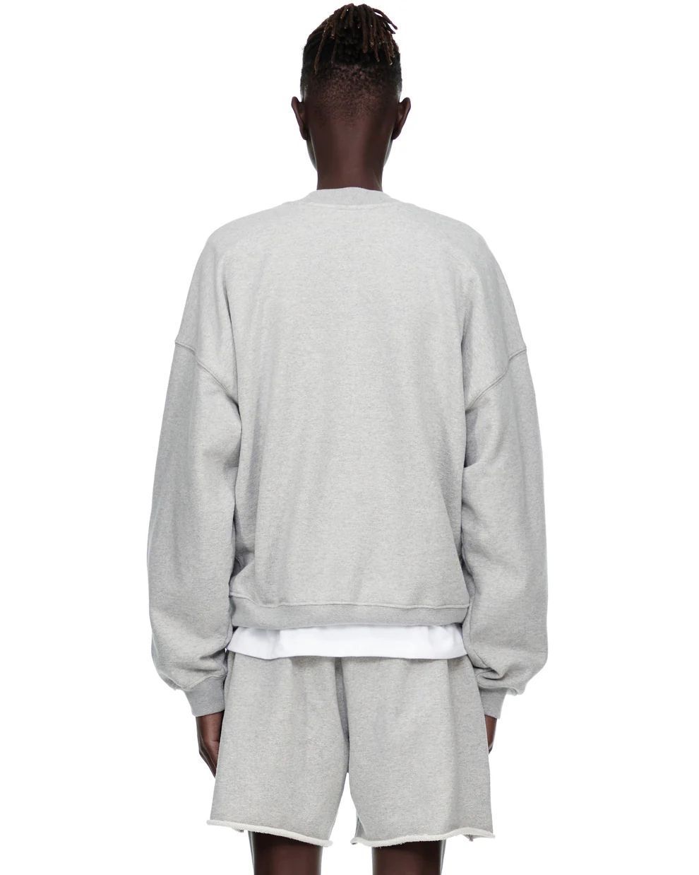 Sp5der Varsity Web Crewneck Heather Grey