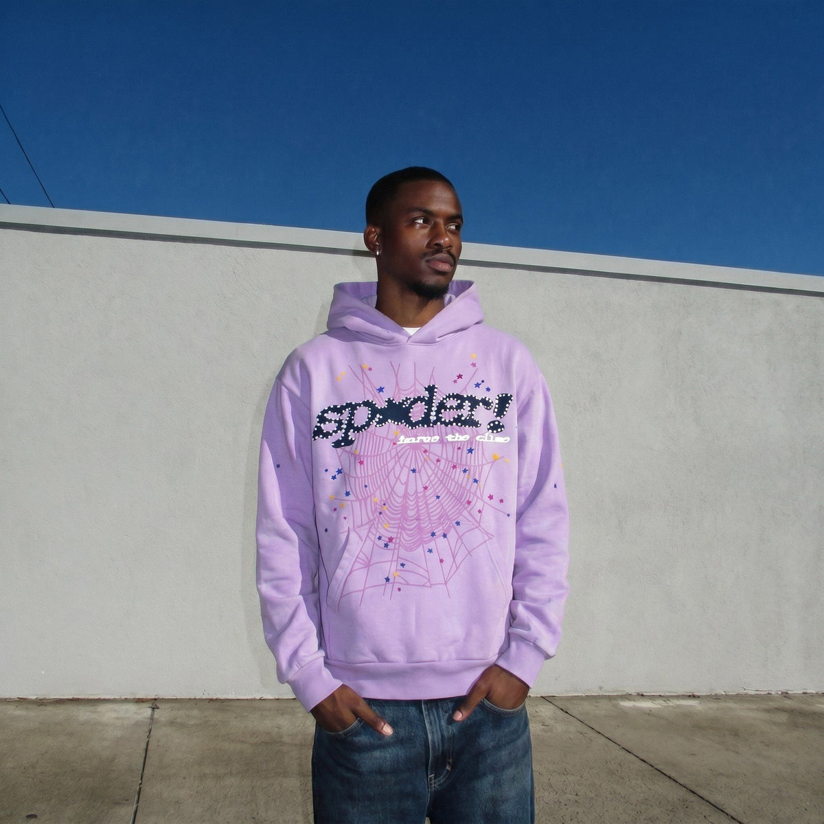 Sp5der Acai Hoodie Purple