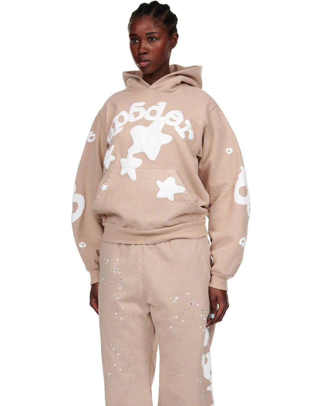 Sp5der Beluga Hoodie Light Brown