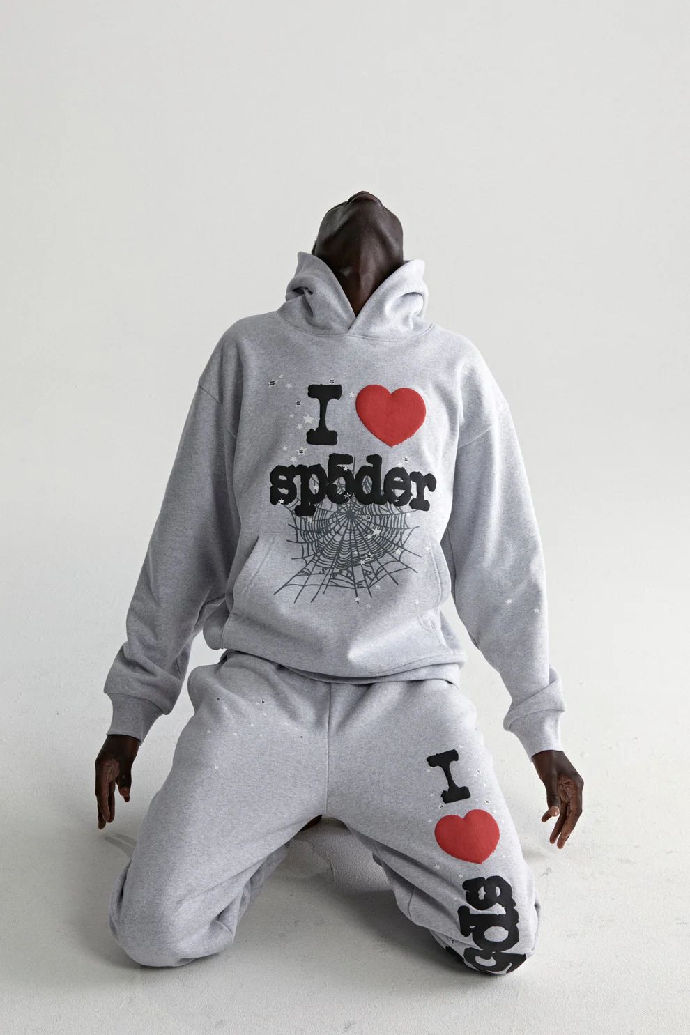Sp5der Souvenir Hoodie Heather Grey