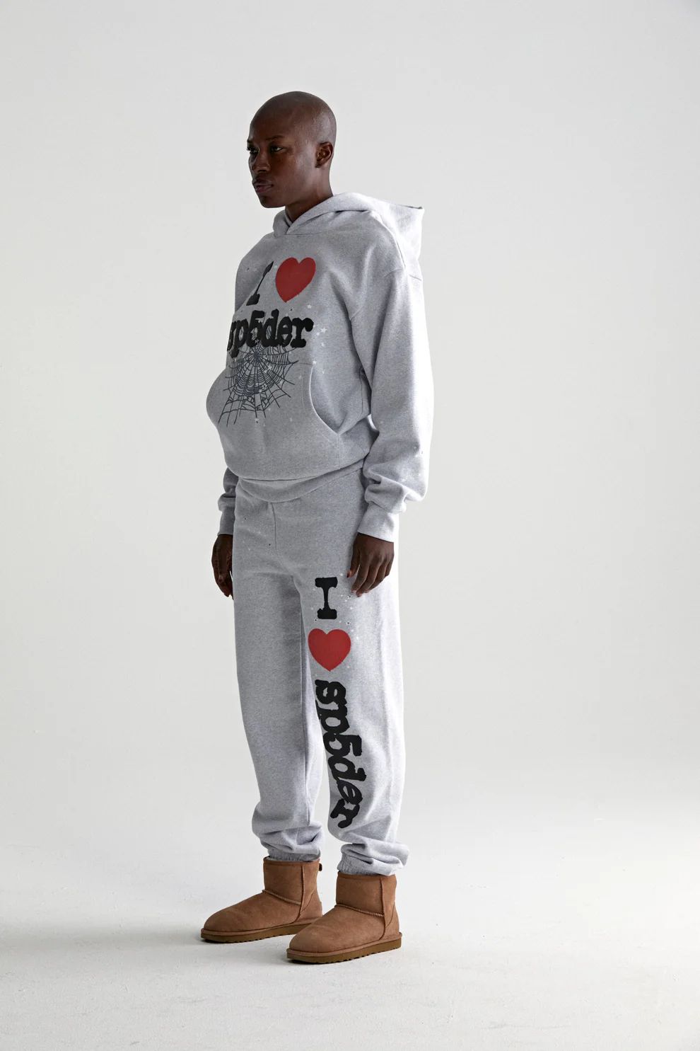 Sp5der Souvenir Hoodie Heather Grey