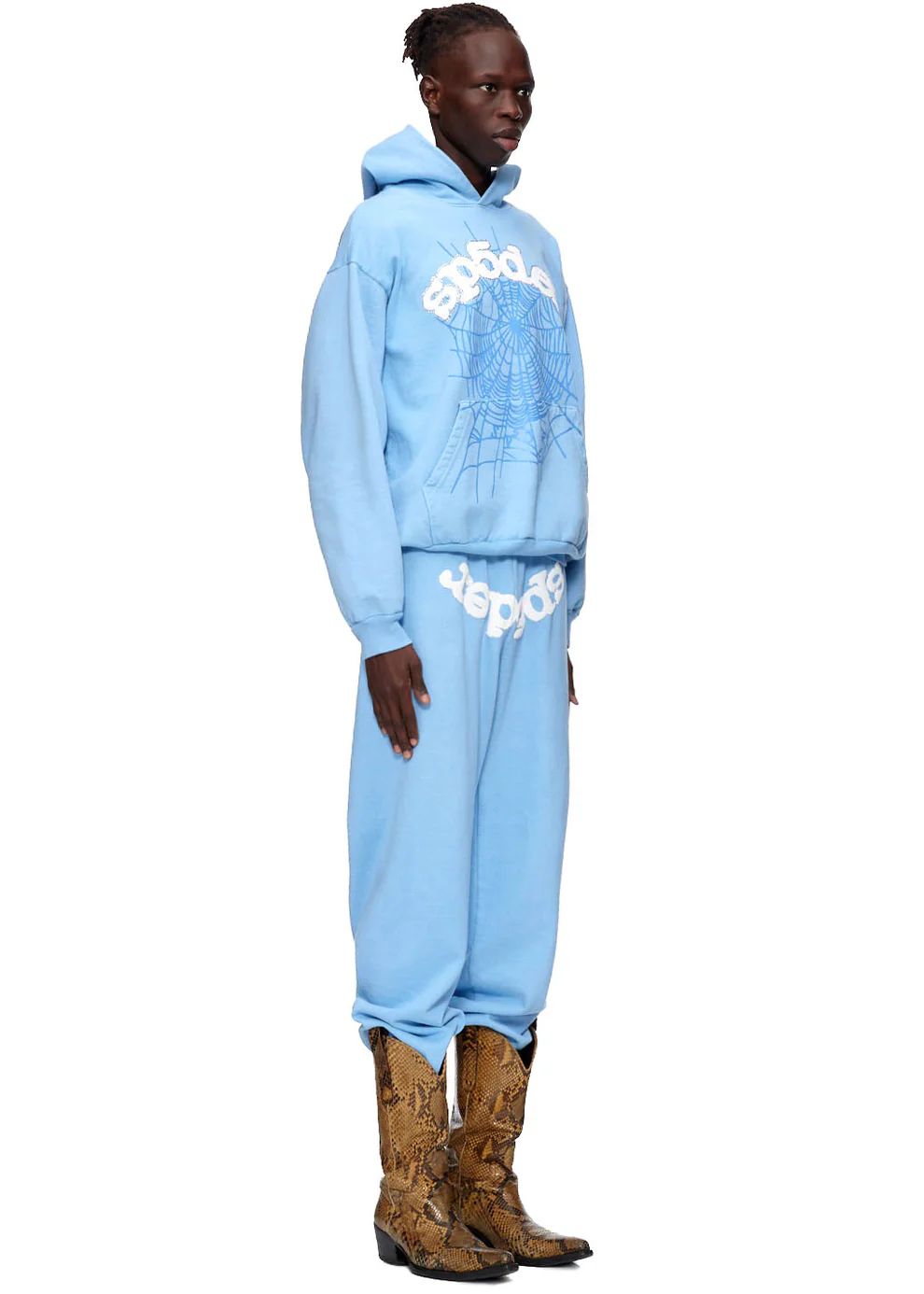 Sp5der Web Hoodie Sky Blue