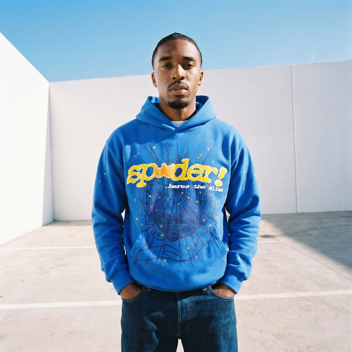 Sp5der TC Hoodie Blue