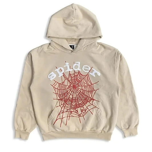 SP5DER LOGO HOODIE CREAM