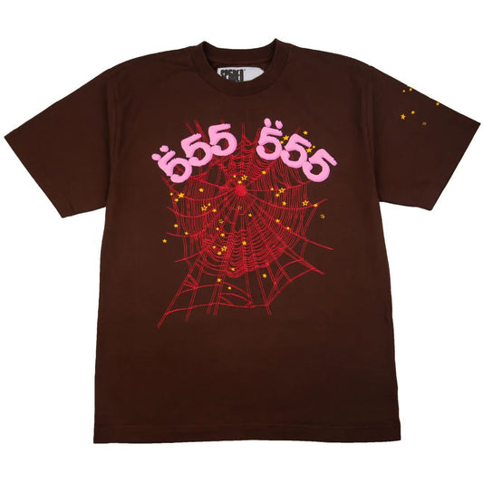 Sp5der Brown Angel Number Tee