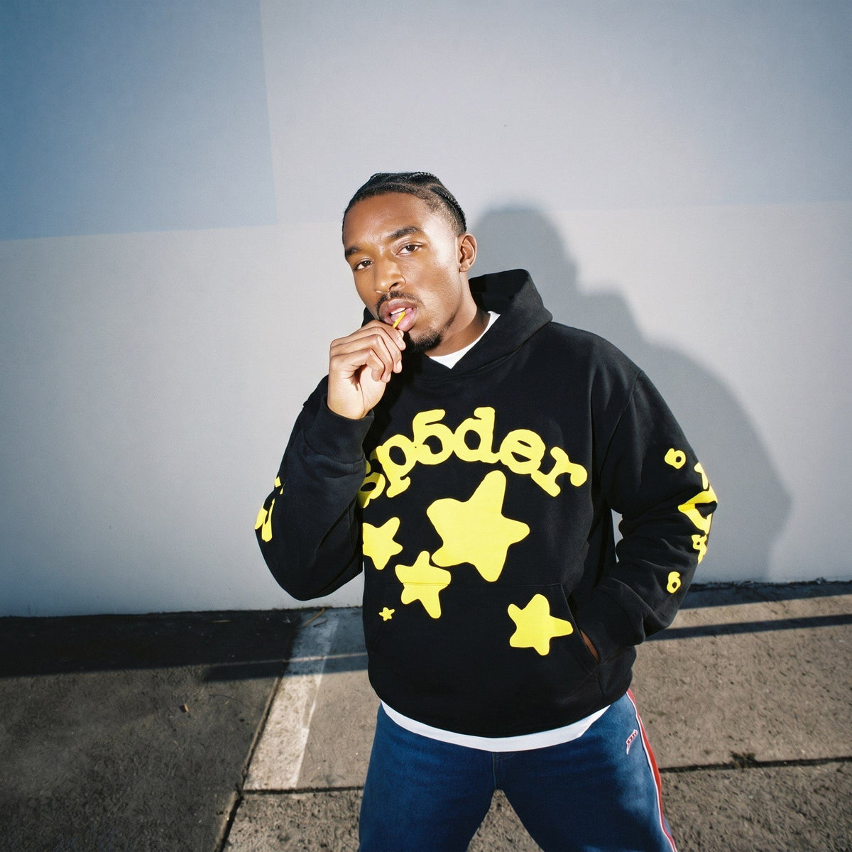 Sp5der Beluga Hoodie Onyx/Yellow