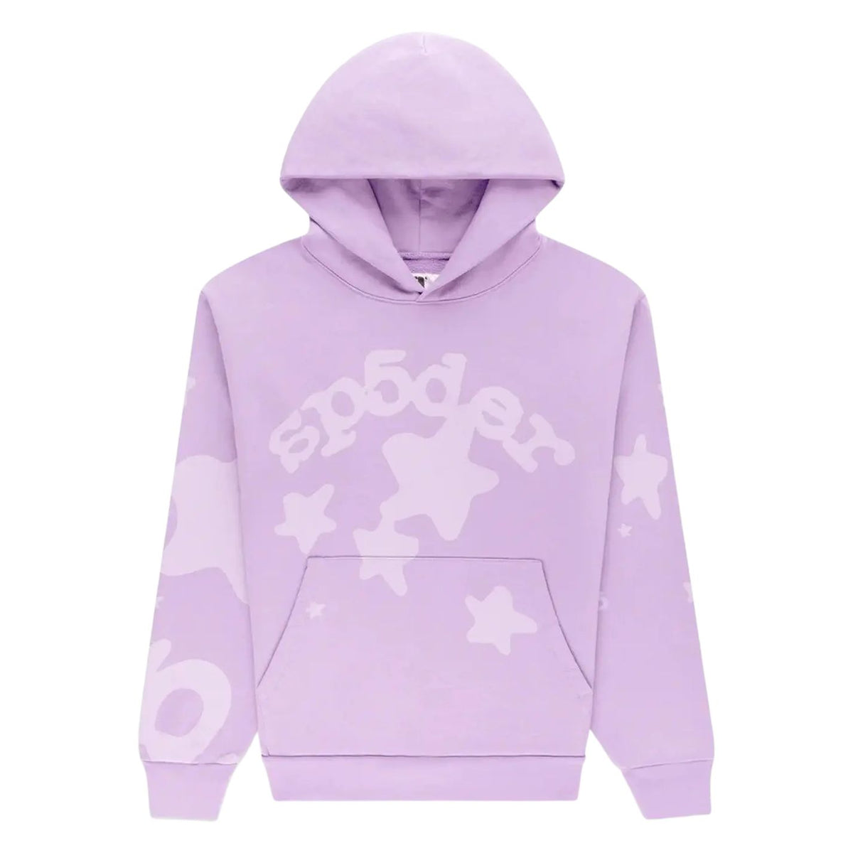 Sp5der Star Pattern Hoodie Purple