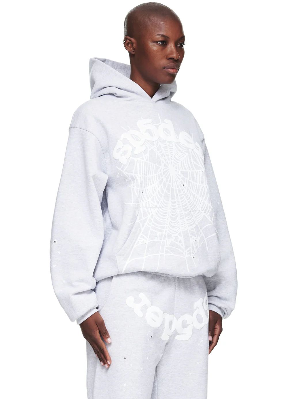 Sp5der OG Web Tracksuit Heather Grey