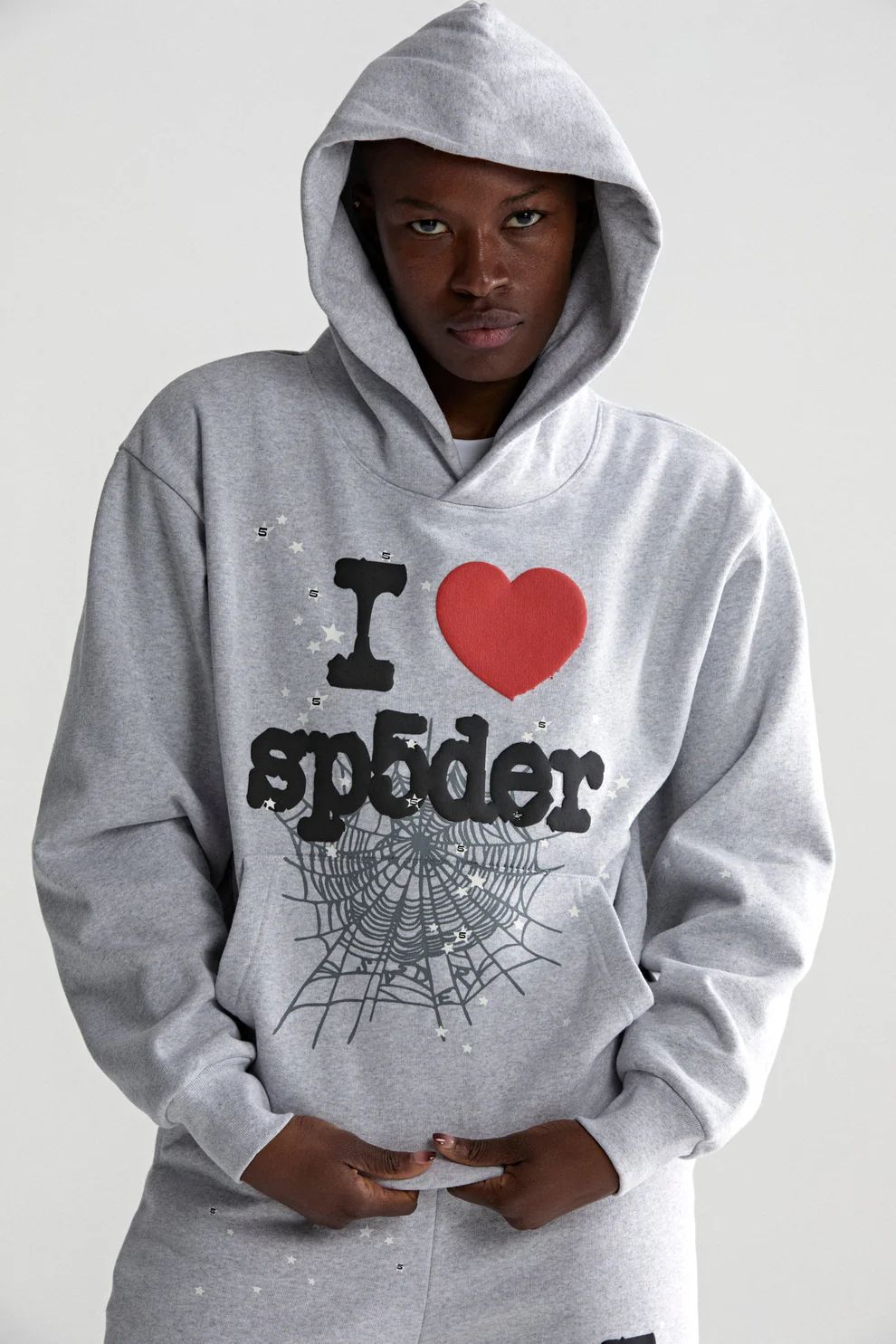 Sp5der Souvenir Hoodie Heather Grey