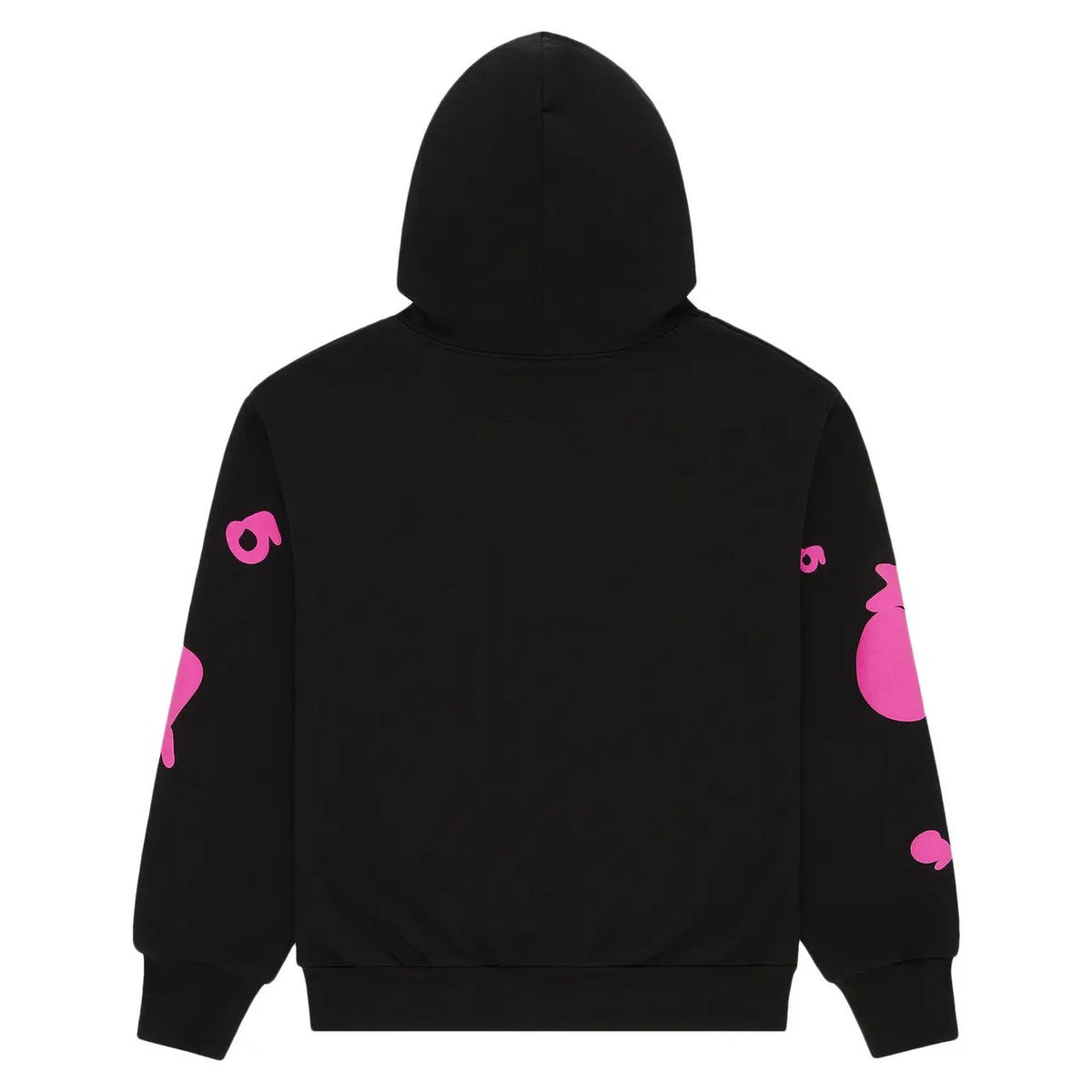 Sp5der Star Graphic Hoodie Black Pink