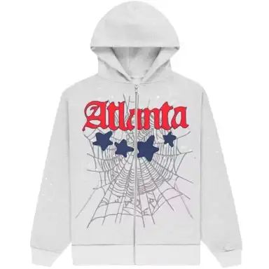 Sp5der Atlanta Full Zip Hoodie Heather Grey