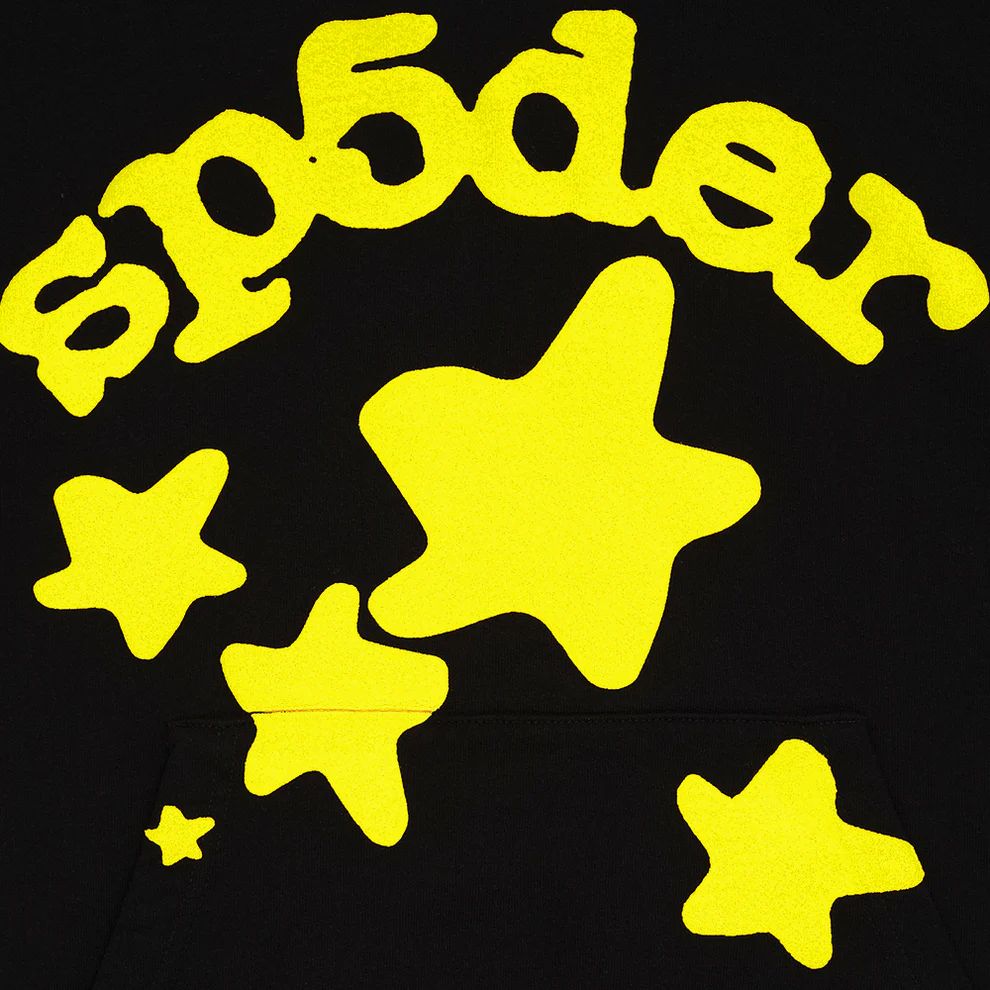 Sp5der Beluga Hoodie Onyx/Yellow