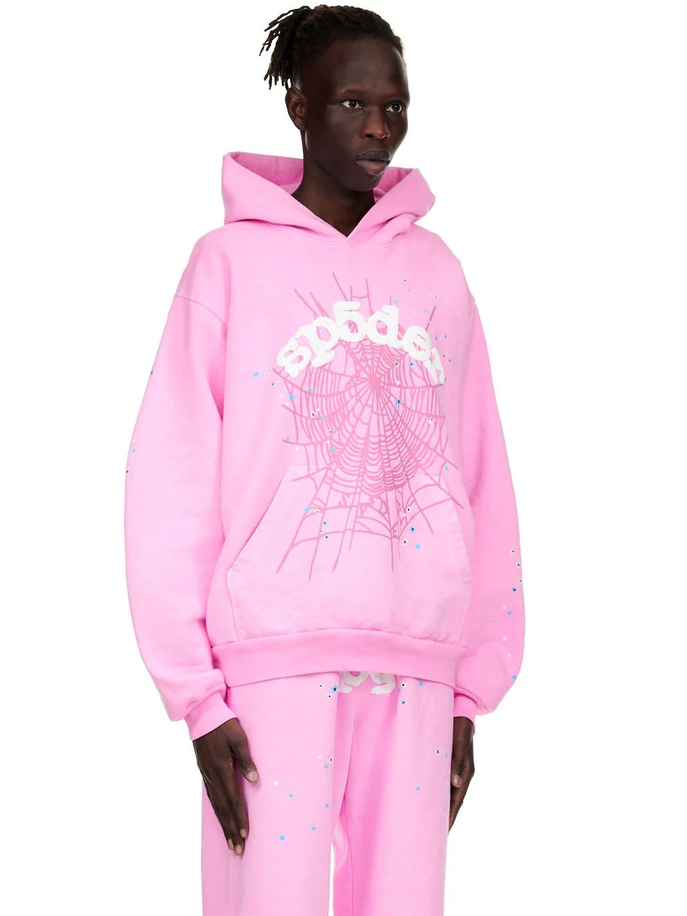Sp5der OG Web Hoodie Pink