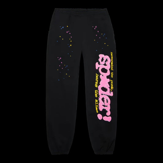 Sp5der P*NK V2 Sweatpants Black