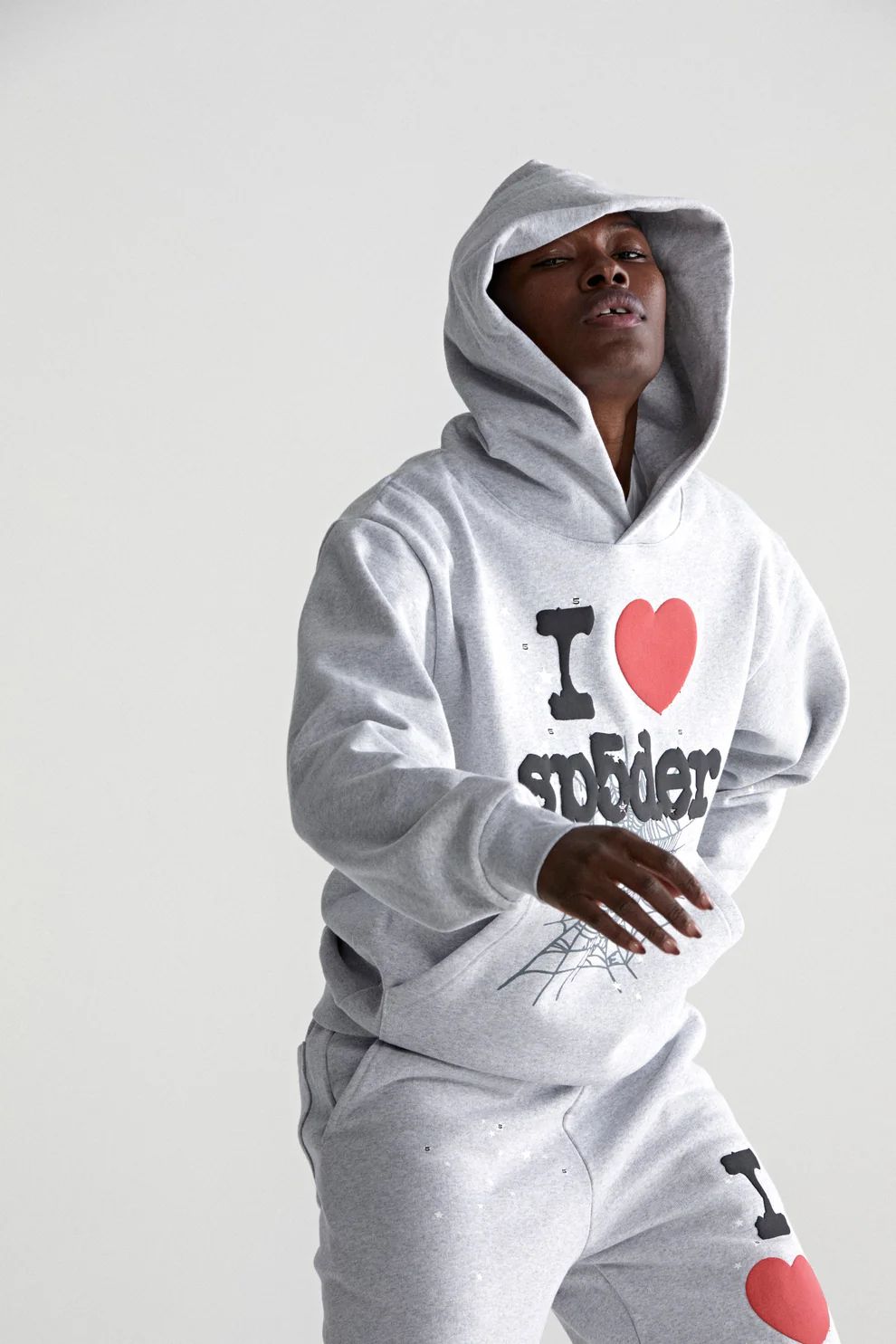 Sp5der Souvenir Hoodie Heather Grey