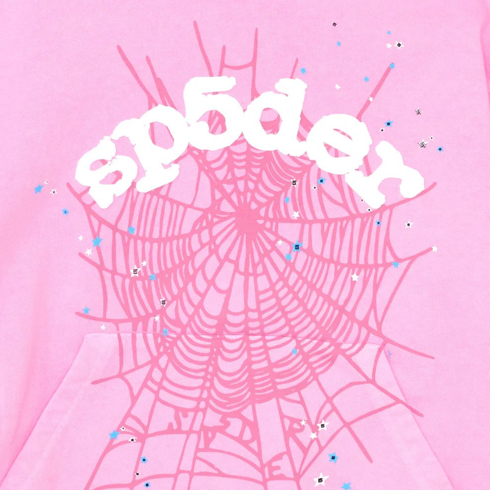 Sp5der OG Web Hoodie Pink