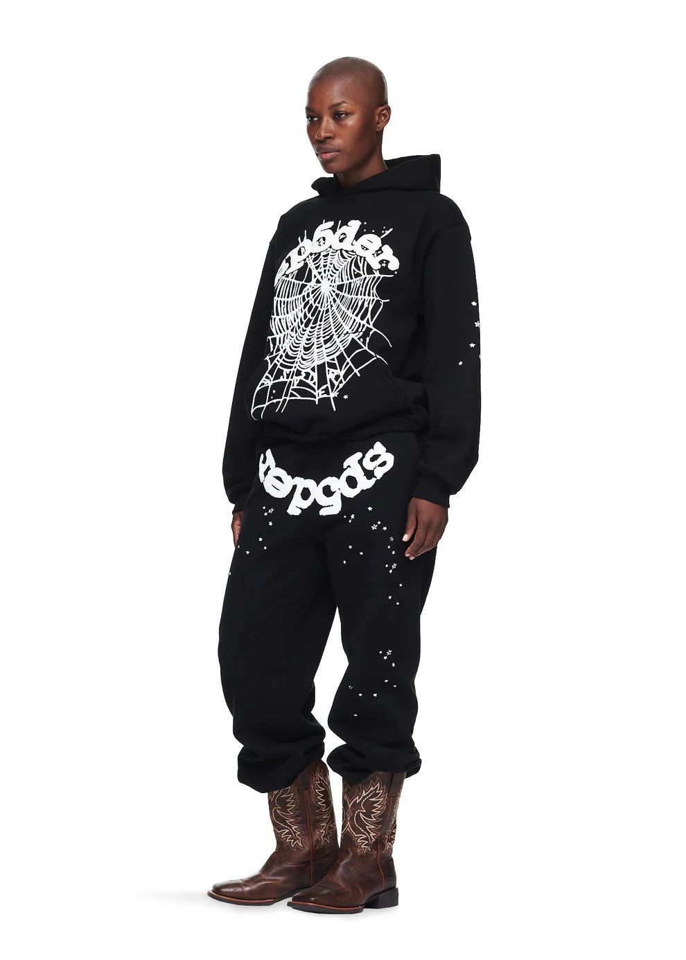 Sp5der OG Web Tracksuit Black