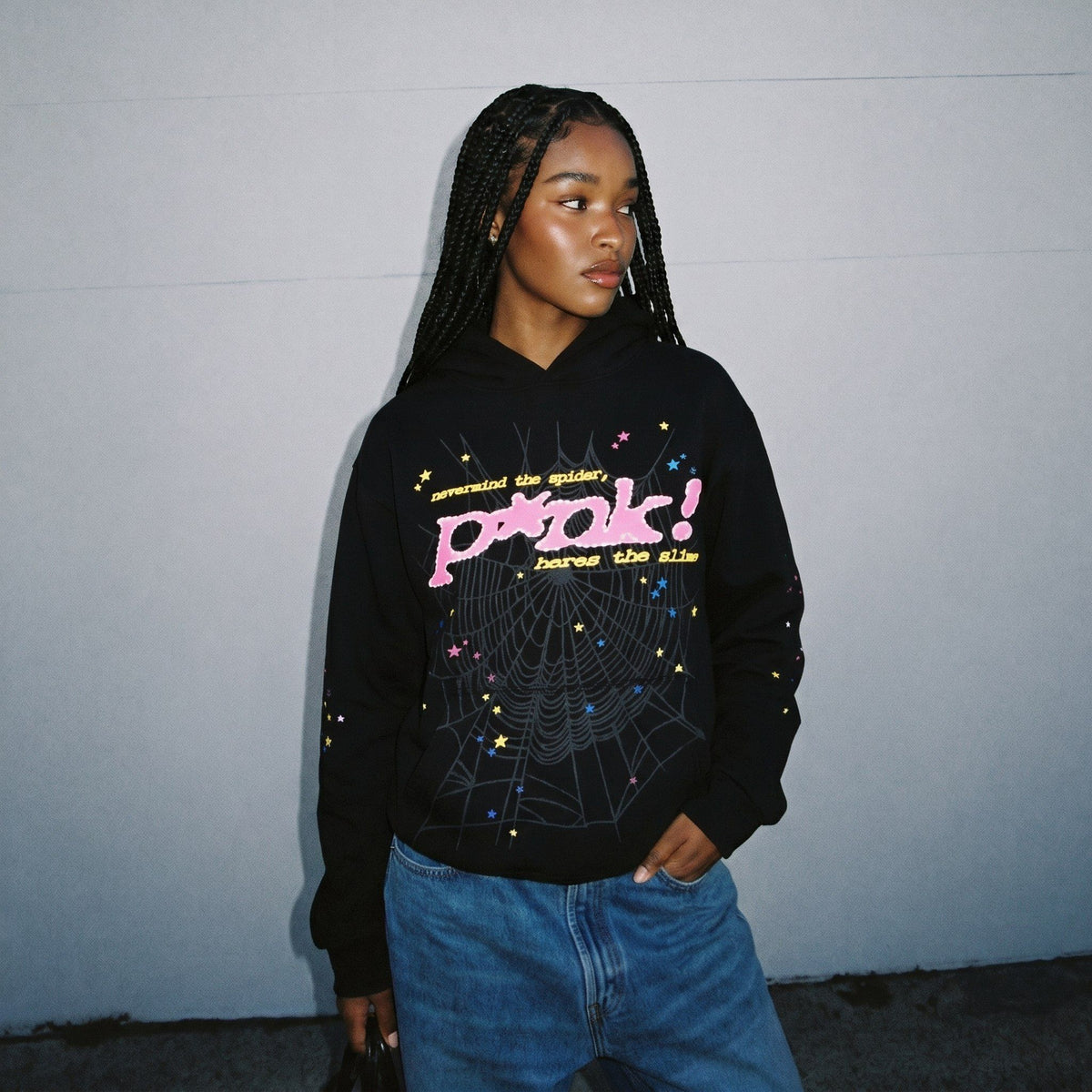 Sp5der P*nk Hoodie ‘Black’