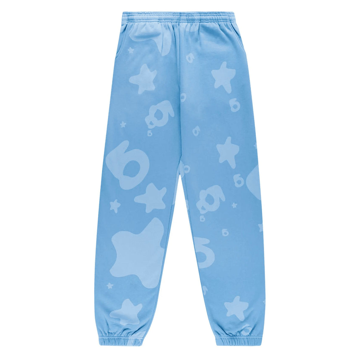 Sp5der Star Pattern Sweatpants Blue